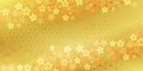 Cerisier Papier Japonais Printemps Fond — Image vectorielle