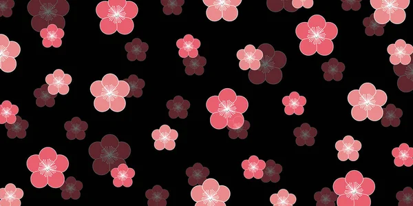 Prune Papier Japonais Printemps Fond — Image vectorielle