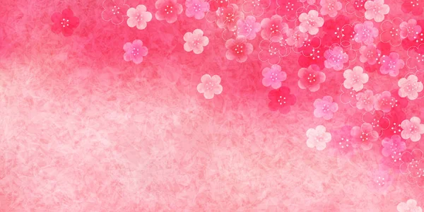 Pflaume Japanisches Papier Frühling Hintergrund — Stockvektor