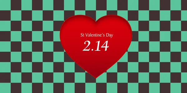 Valentine Heart Event Únor Pozadí — Stockový vektor