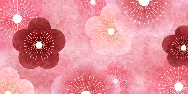 梅の花日本のパターンの背景 — ストックベクタ