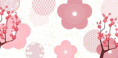 Erik Japon desenli bahar arkaplanı