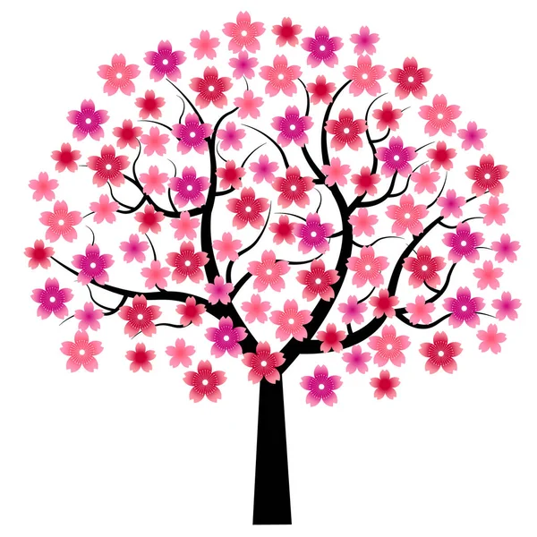 Cherry Tree Flower Spring Icon — Stock Vector