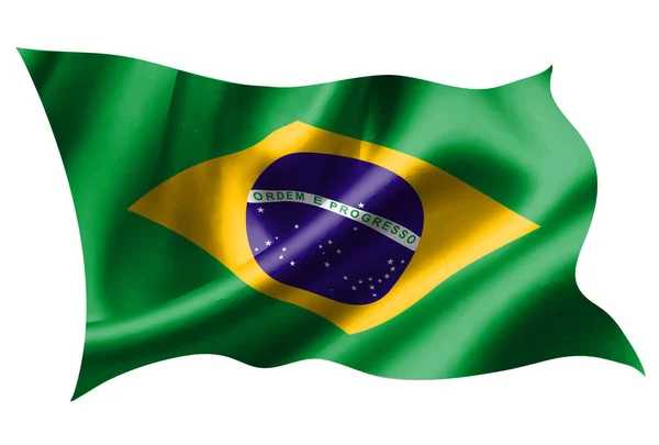 Ikon Nasional Sutra Bendera Brasil - Stok Vektor