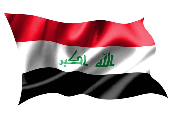 Iraq National Flag Silk Icon — Stock Vector