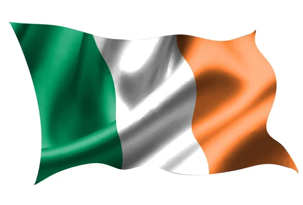 Icône Soie Drapeau National Irlande — Image vectorielle