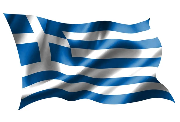 Ikone Der Griechischen Nationalflagge — Stockvektor