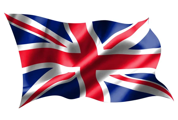 Ícone Seda Bandeira Nacional Britânica —  Vetores de Stock