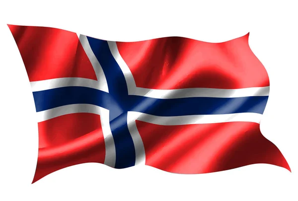 Norsk Nationalflagga Siden Ikon — Stock vektor