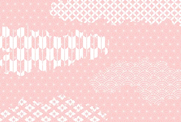 Patrón Japonés Rosa Primavera Fondo — Vector de stock