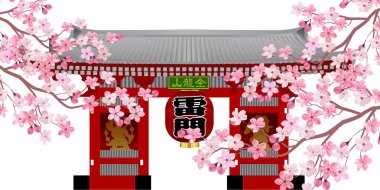 Tokyo Kapısı Kiraz Ağacı Arkaplanı