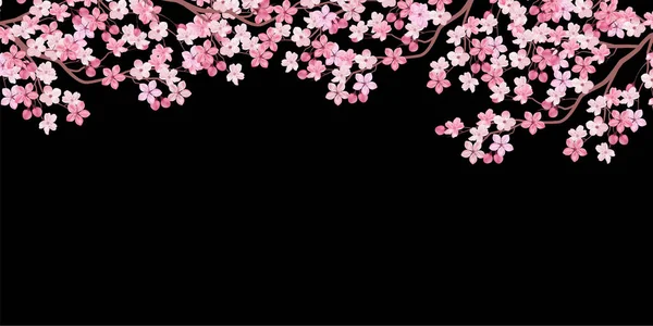 Вишневе Дерево Весняний Квітковий Фон — стоковий вектор