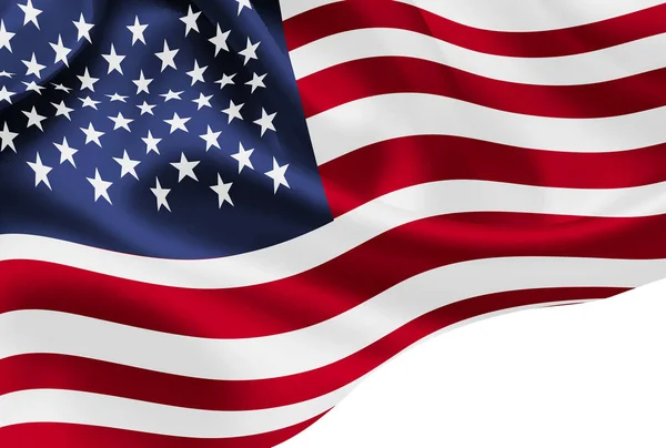 Amerikan Ulusal Bayrağı Ipek Arka Planı — Stok Vektör