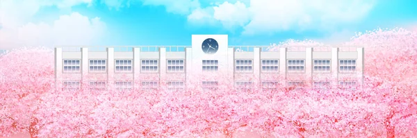 Kirschblüte Frühling Blume Hintergrund — Stockvektor