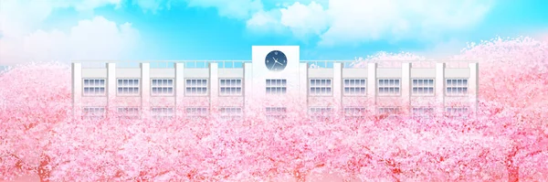 桜の春の花の背景 — ストックベクタ