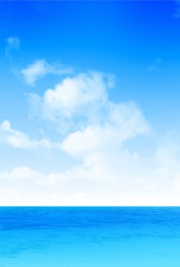 Deniz bulutları manzara arkaplanı