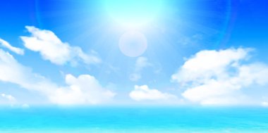 Deniz bulutları manzara arkaplanı