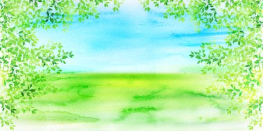 taze yeşil yapraklar bahar arkaplanı