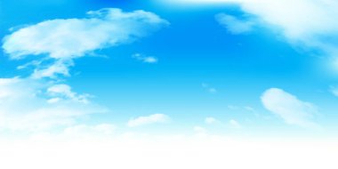 Gökyüzü mavi bulutları manzara arkaplanı