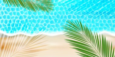 Deniz dalgası yaz gökyüzü arkaplanı 