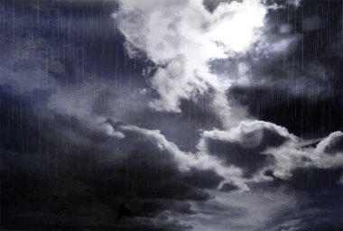 Bulutlar yağmur bulutları yağmur mevsimi manzarası