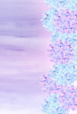 Ortanca yağmurlu mevsimlik çiçek arkaplanı 