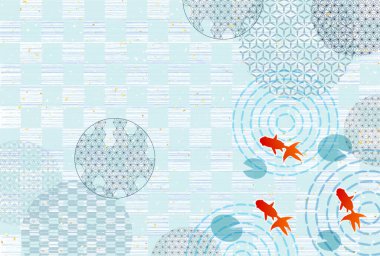 Japon balığı bitkileri yaz mevsiminde selamlaşırlar. 