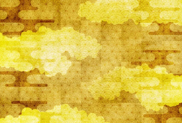 Japansk Mønster Guld Japansk Papir Baggrund – Stock-vektor
