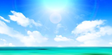 Deniz yazı gökyüzü manzarası arka planı 