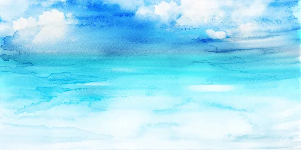 海の夏の空の風景の背景 — ストックベクタ