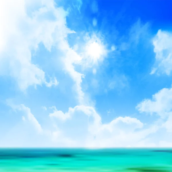 Sea summer sky landscape background