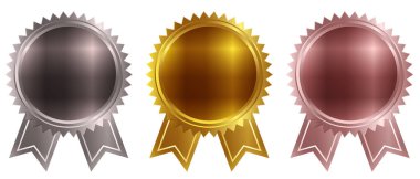 Madalya kurdele altın ışık simgesi 