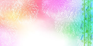 Tanabata yaz bambu deniz arka planı 