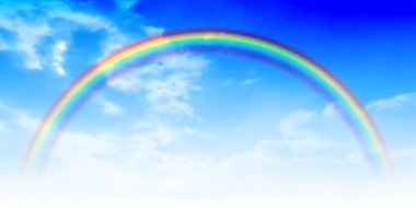 Gökkuşağı gökyüzü bulutu arkaplanı 