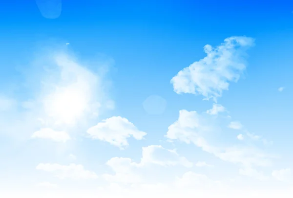 Céu Nuvem Paisagem Aquarela Fundo — Vetor de Stock