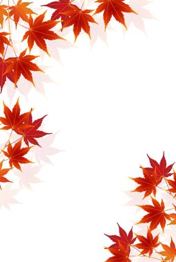 Sonbahar yaprakları akçaağaç Japon kağıt arka planı 