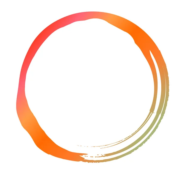 Hösten Virvel Orange Cirkel Ikon — Stock vektor