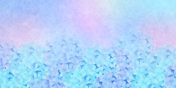 Hydrangea Temporada Lluvias Papel Japonés Fondo — Vector de stock