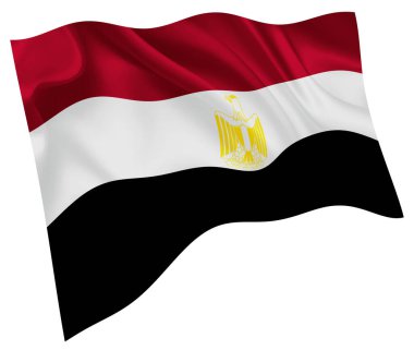 Mısır ulusal bayrak dünya simgesi 