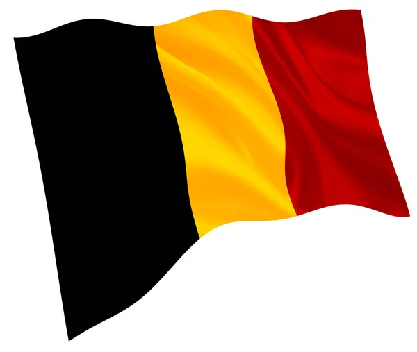 Belgium National Flag World Icon — Stock Vector