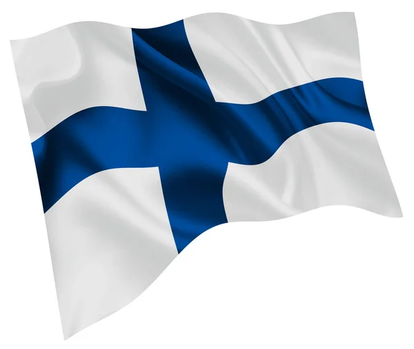 Finland National Flag World Icon — Stock Vector