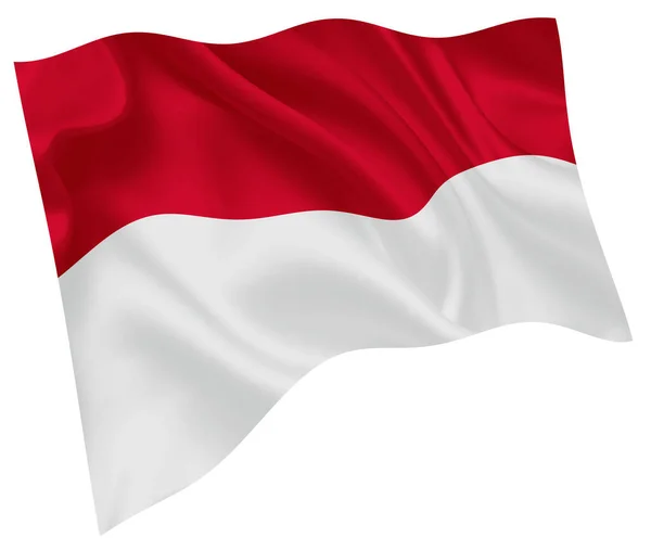 Bendera Nasional Indonesia Ikon Dunia - Stok Vektor