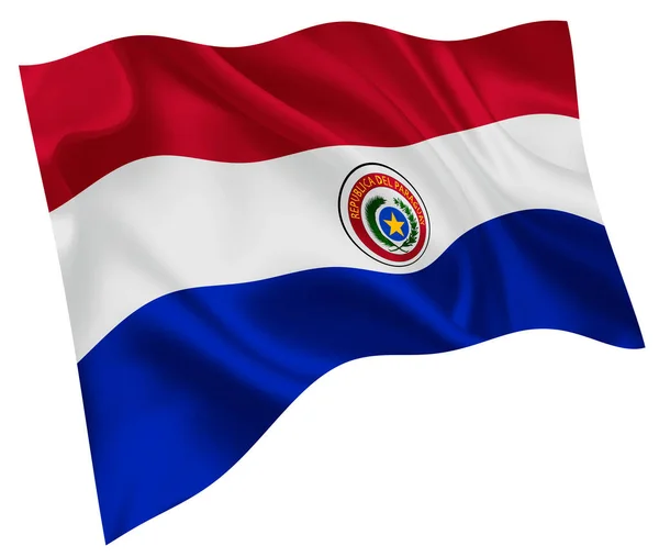 Paraguay Státní Vlajka Ikonu Svět — Stockový vektor