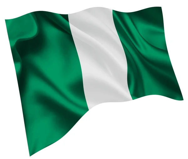 Nigérie Národní Vlajkový Svět Ikona — Stockový vektor