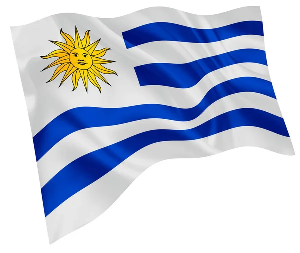 Uruguay Drapeau National Icône Monde — Image vectorielle