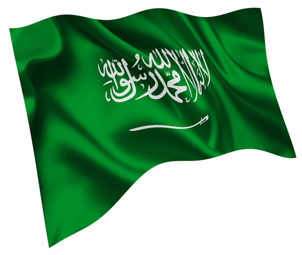 Arabia Saudita Bandera Nacional Icono Mundial — Vector de stock