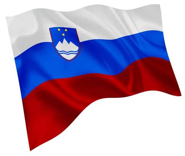 Eslovénia Bandeira Nacional Ícone Mundo —  Vetores de Stock