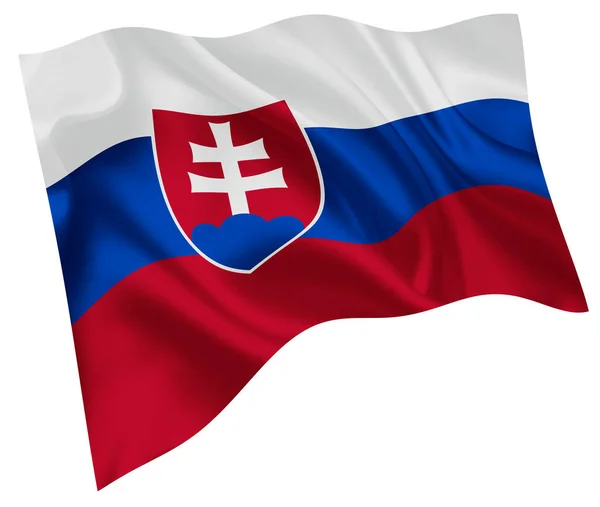 Slovakia National Flag World Icon — Stock Vector