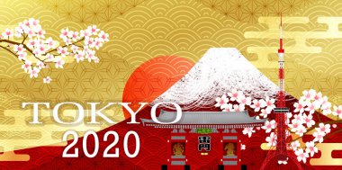 Mt. Fuji Tokyo 2020 arka planı 