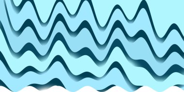 Dalga silueti yazı üç boyutlu arkaplan 